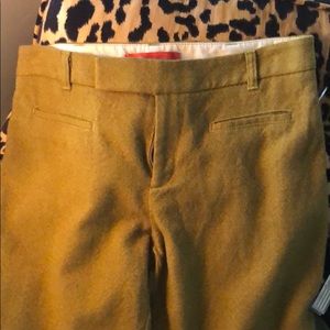 CARTONNIER pea green wool pants Sz 6